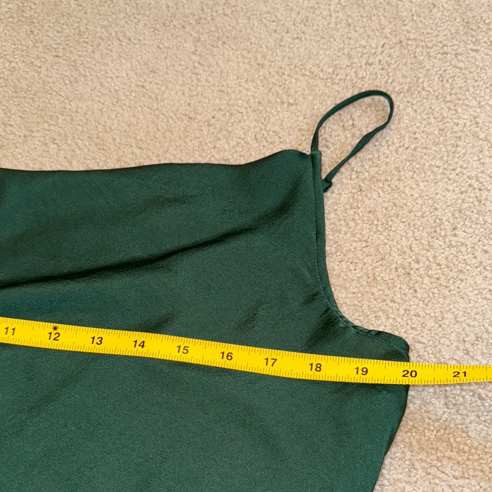 Free People Green Ruched Cowl Neck Mini - Picture 8 of 9